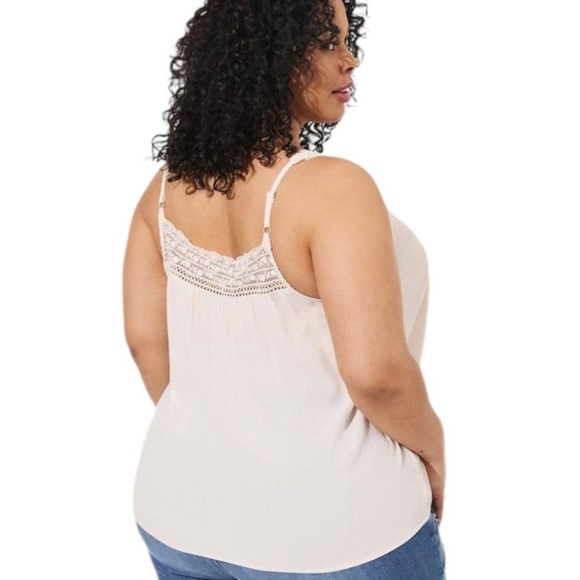 Torrid Washable Gauze Flowy Crochet Trim Cami - Picture 2 of 10